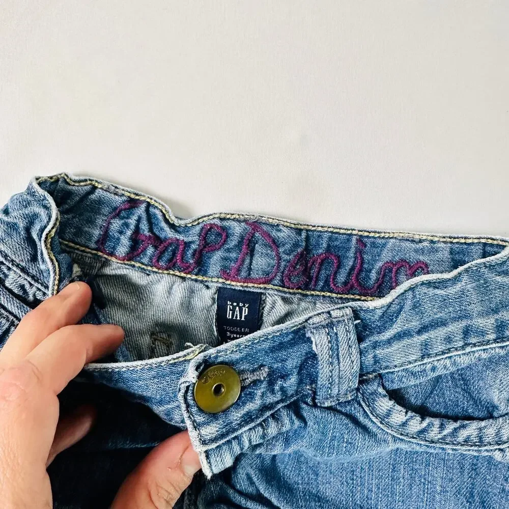 Vintage Y2K Gap Denim Shortie Shorts Sz 3T